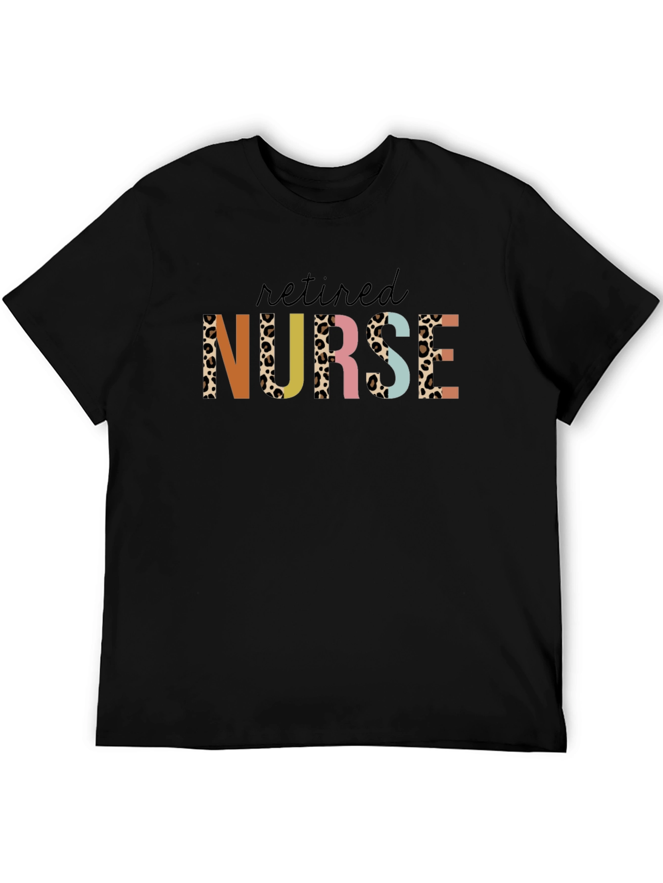 Retired Nurse T-Shirt - Leopard Print Design