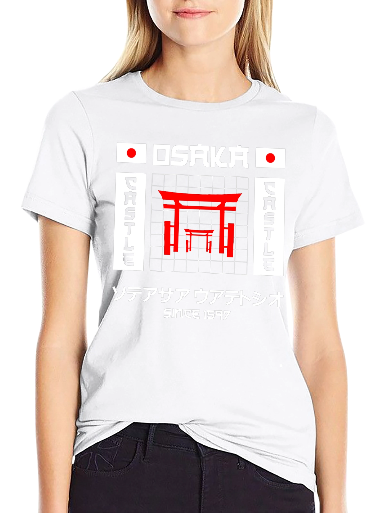 Osaka Castle Japan T-Shirt Retro Graphic Tee