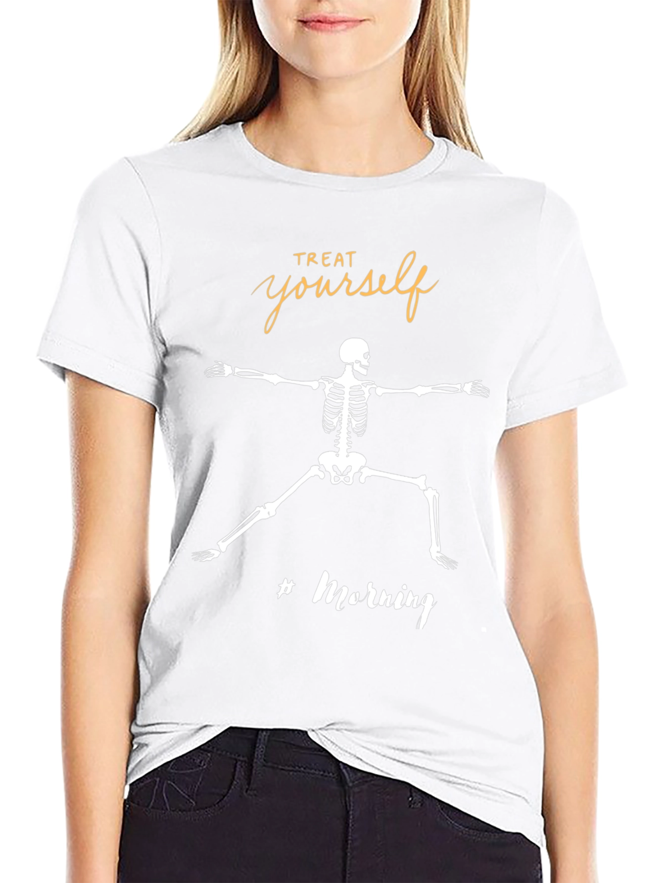 Treat Yourself Skeleton T-Shirt - Yoga Morning Vibes