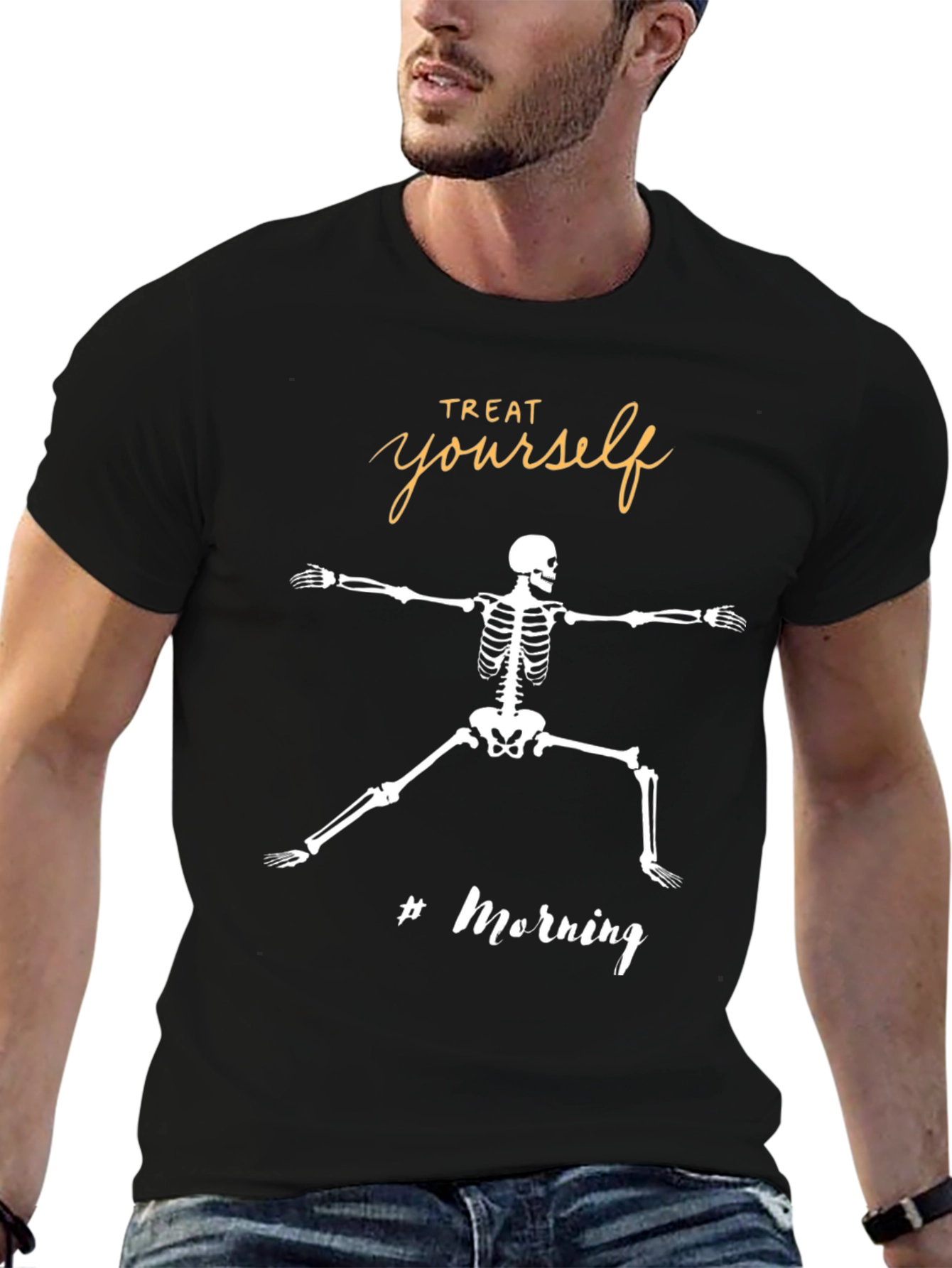 Treat Yourself Skeleton T-Shirt - Yoga Morning Vibes