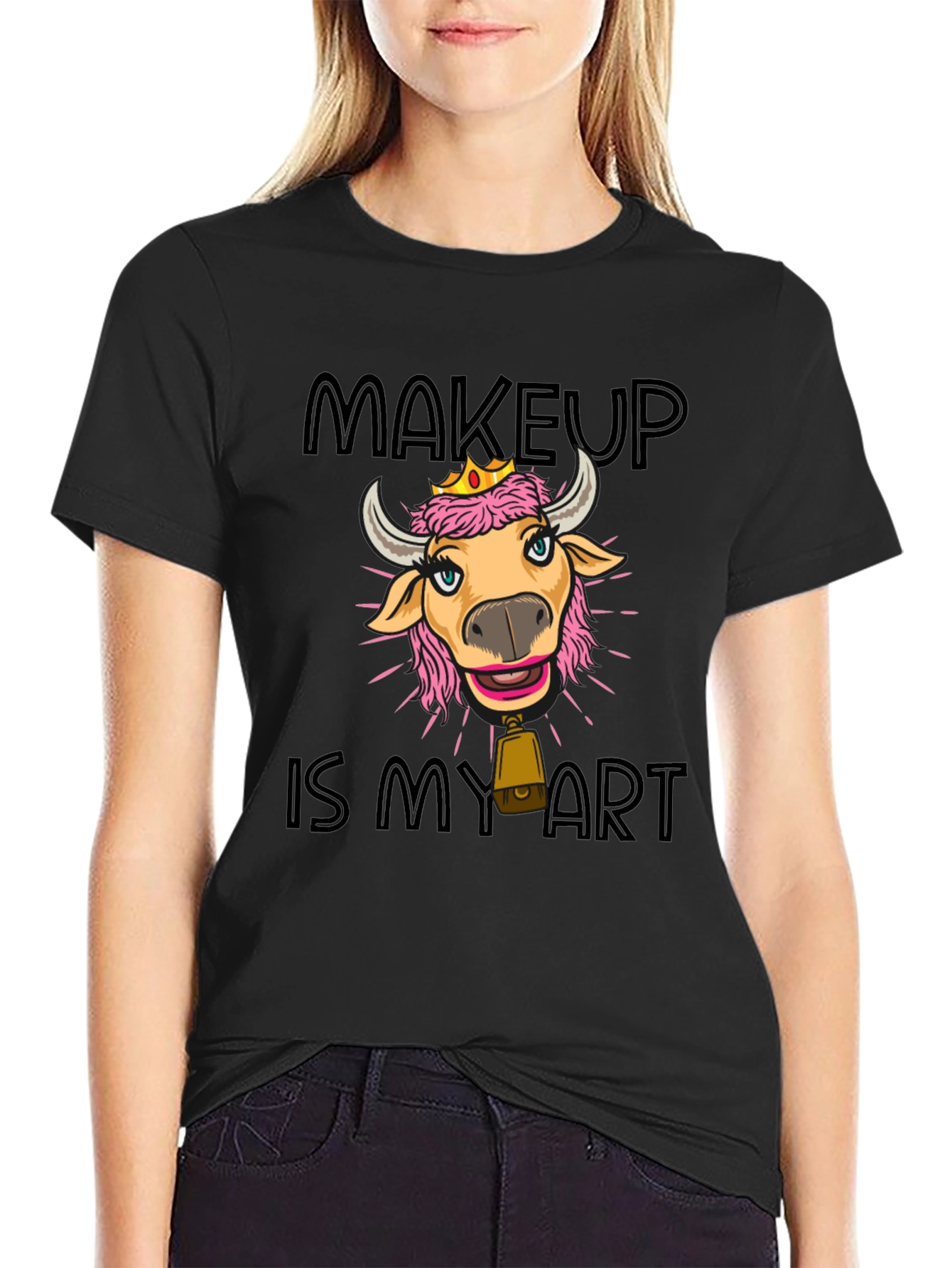 Makeup is My Art Cow T-Shirt