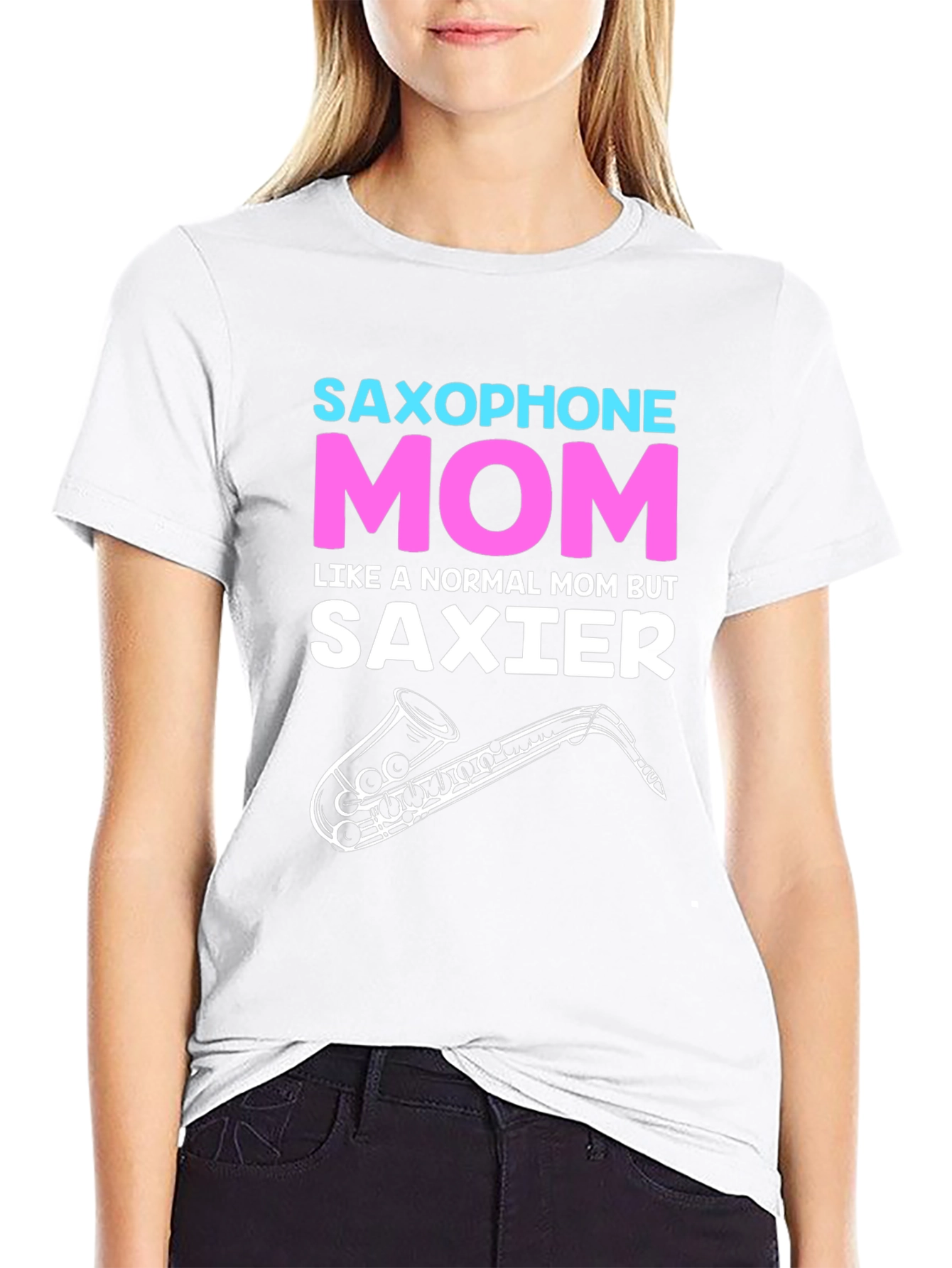 Saxophone Mom Graphic T-Shirt