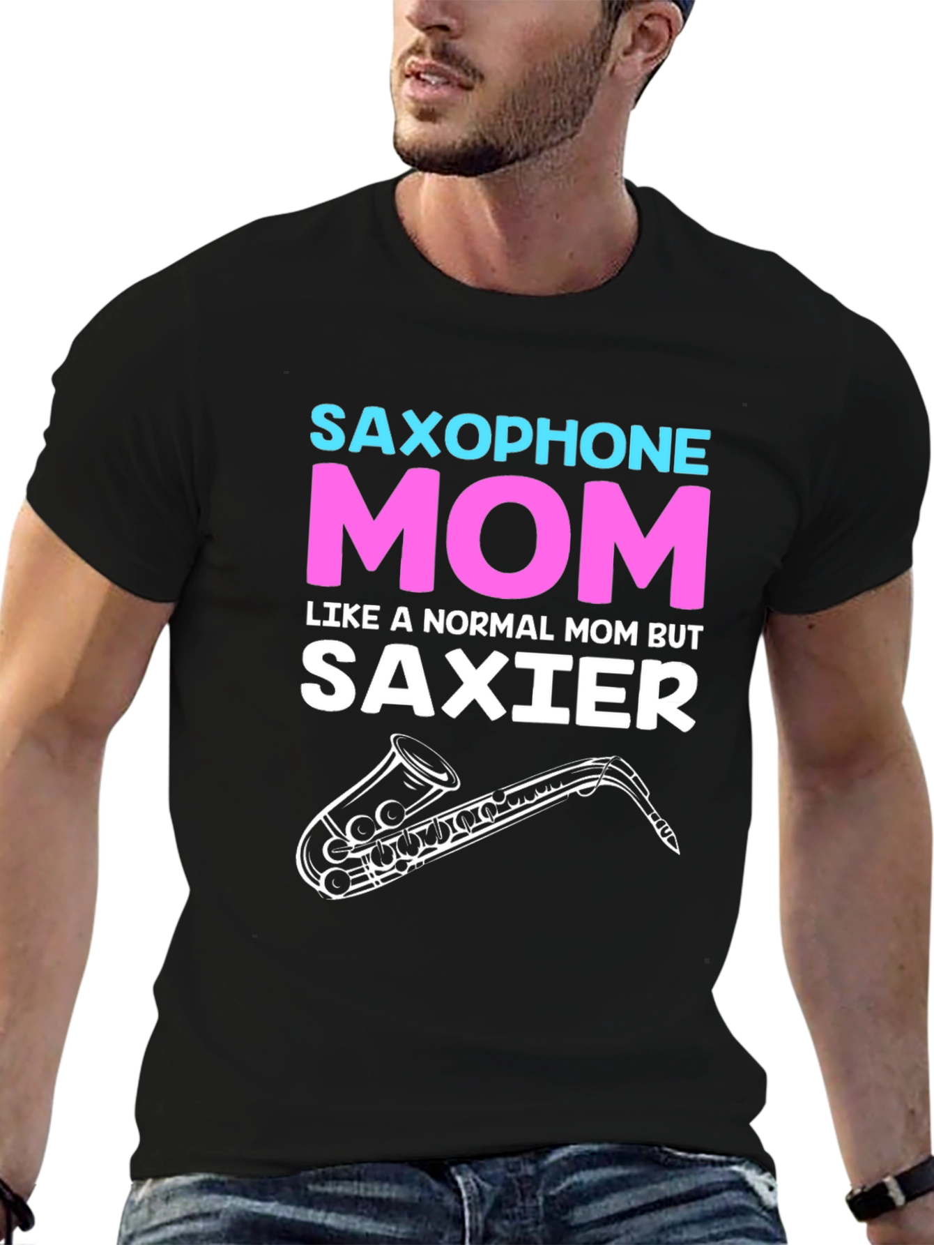 Saxophone Mom Graphic T-Shirt