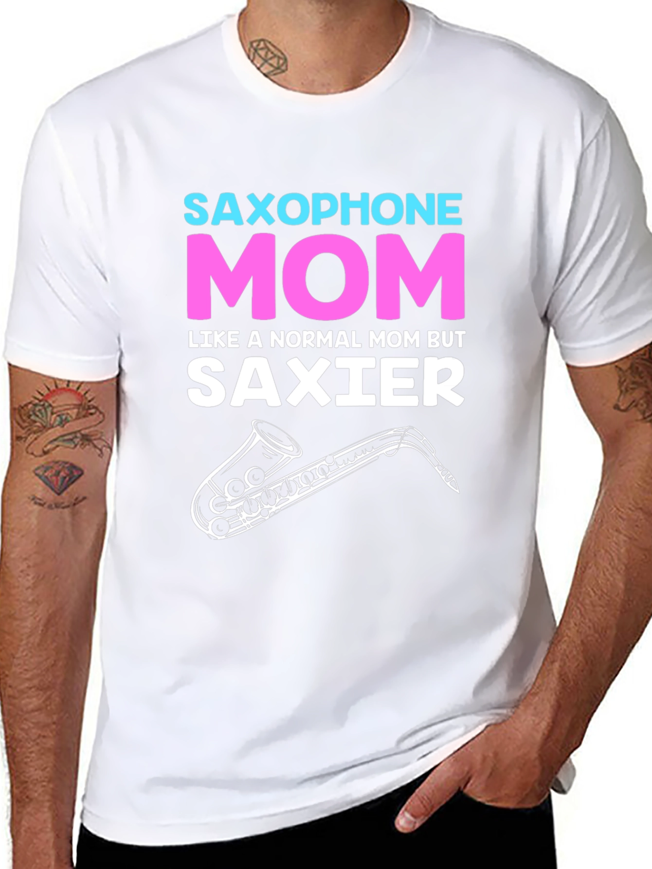 Saxophone Mom Graphic T-Shirt