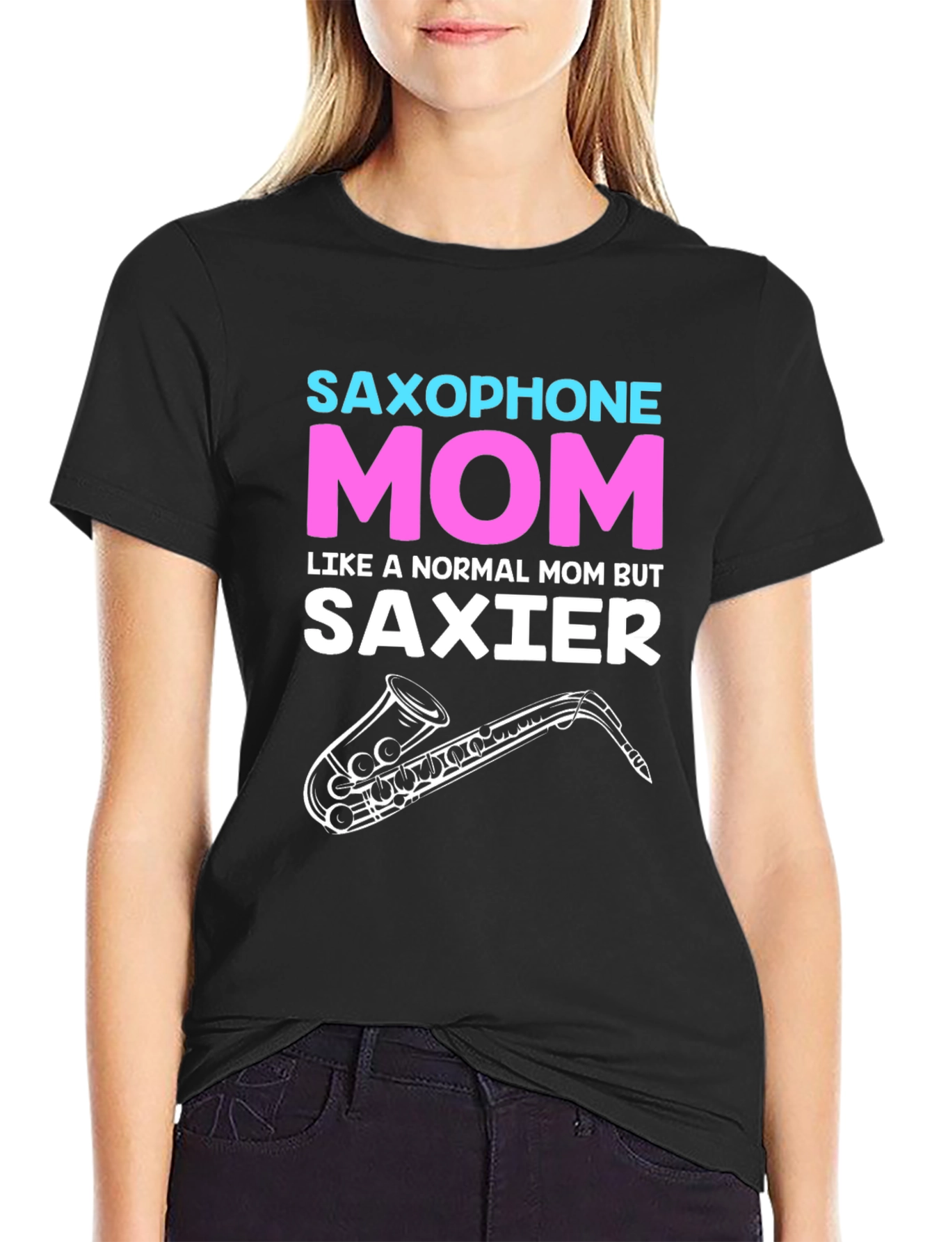 Saxophone Mom Graphic T-Shirt
