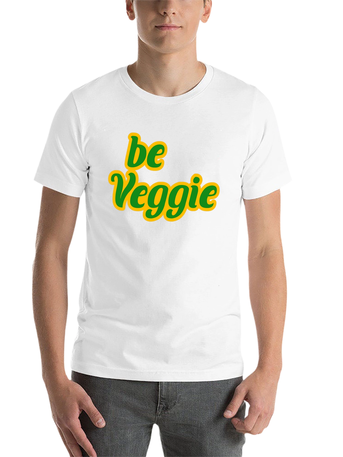 Be Veggie Graphic Tee - Black Cotton T-Shirt