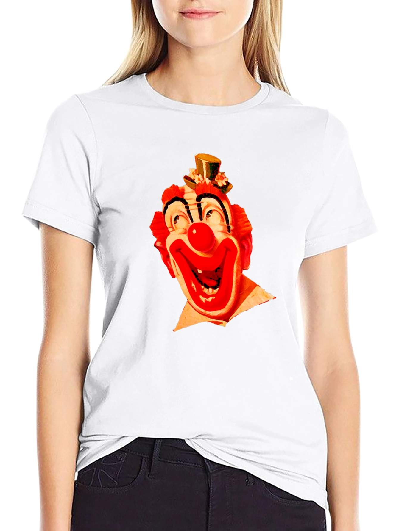 Clown Face Graphic Black T-Shirt