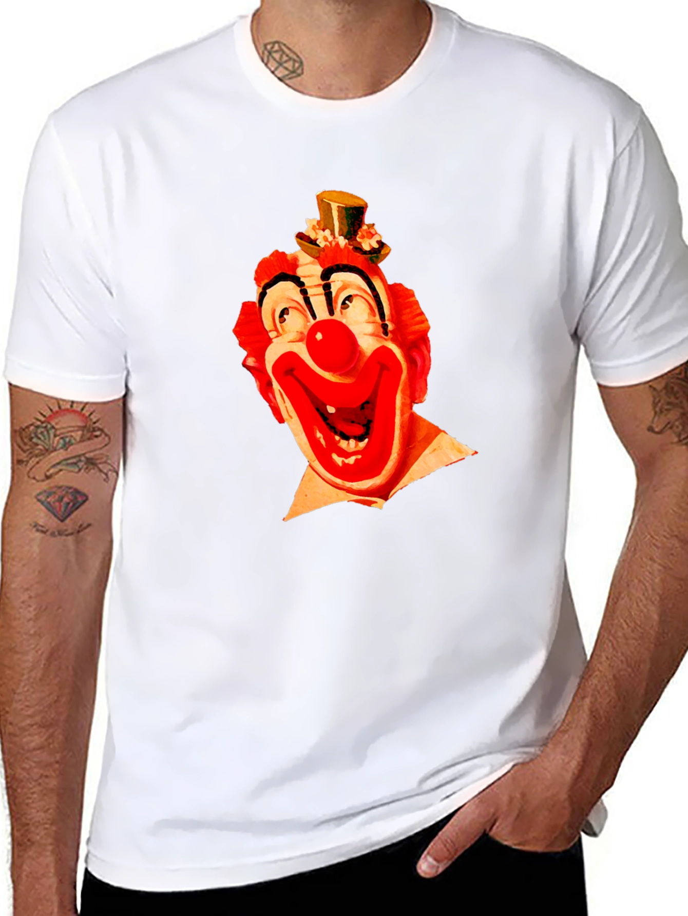 Clown Face Graphic Black T-Shirt