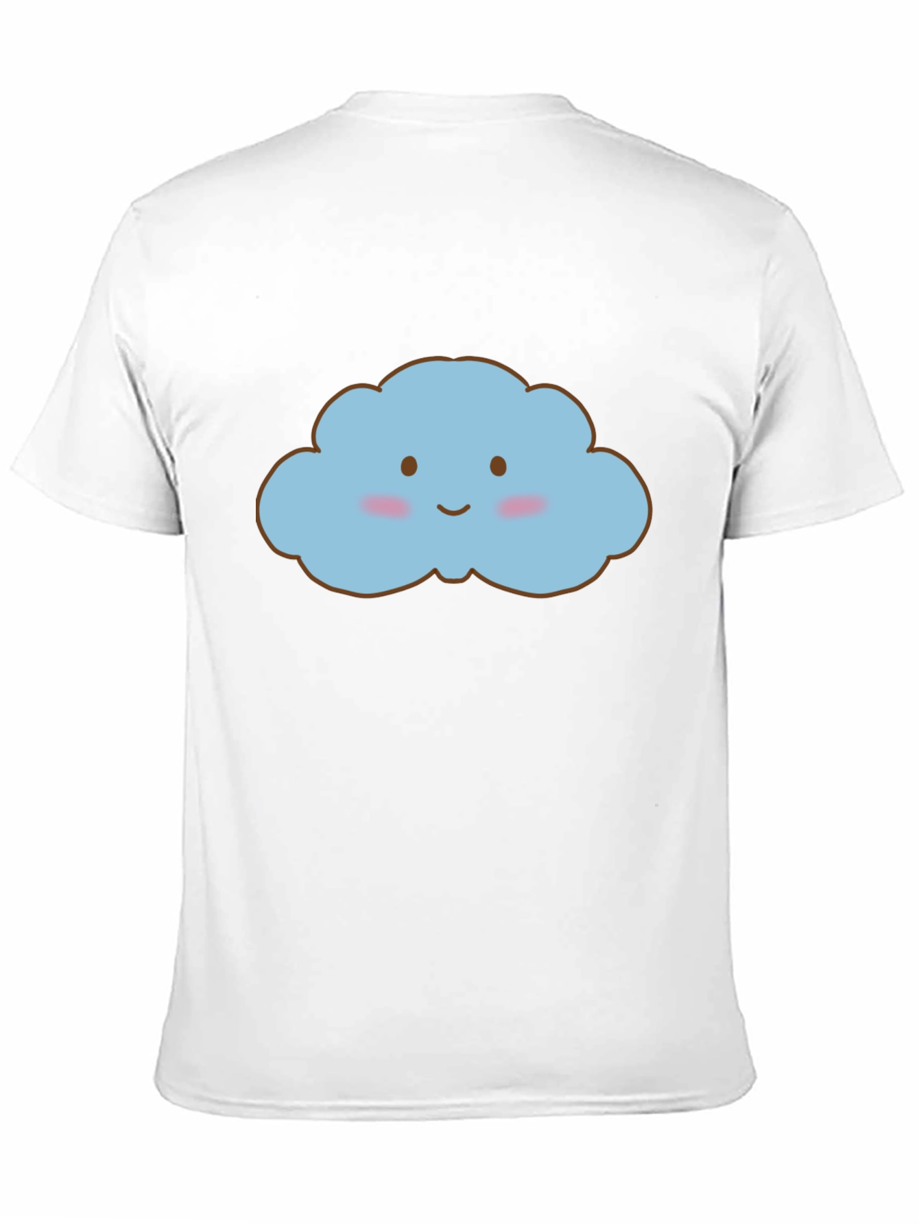 Cute Kawaii Cloud Graphic Black T-Shirt