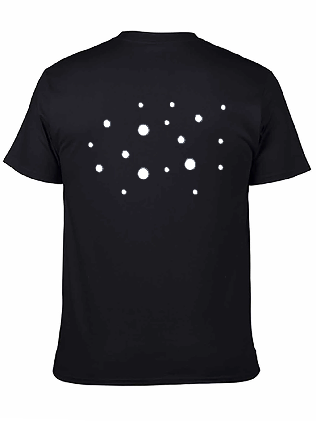 Black T-Shirt with White Polka Dots