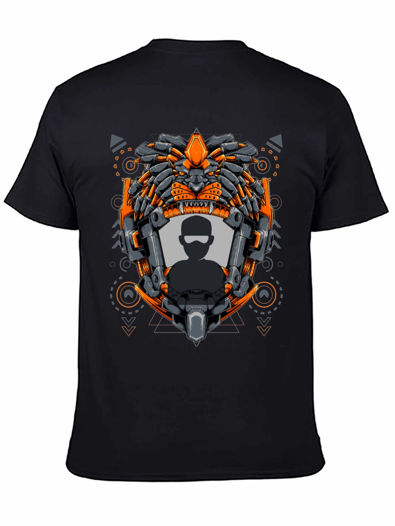 Cyberpunk Lion Graphic T-Shirt