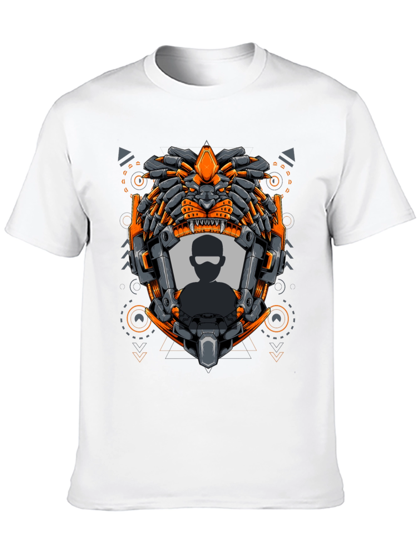 Cyberpunk Lion Graphic T-Shirt