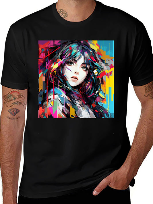 Artistic Woman Graphic Tee - Bold Style
