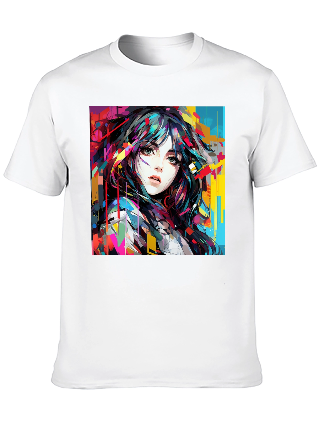 Artistic Woman Graphic Tee - Bold Style
