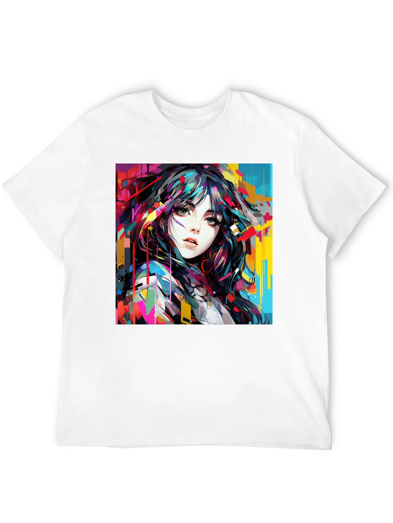 Artistic Woman Graphic Tee - Bold Style