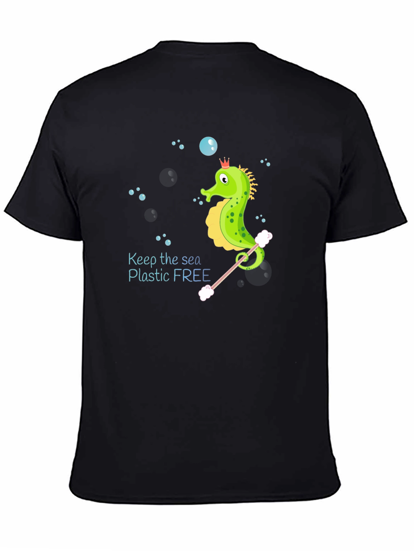 Eco-Friendly Seahorse Graphic Tee