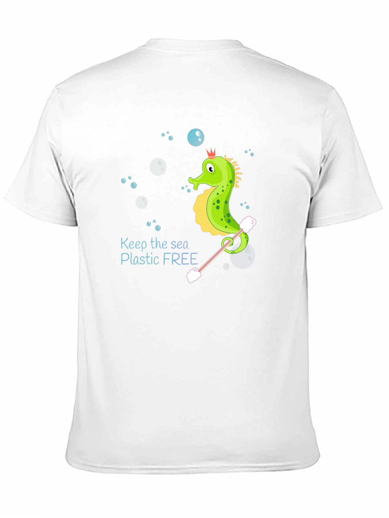 Eco-Friendly Seahorse Graphic Tee
