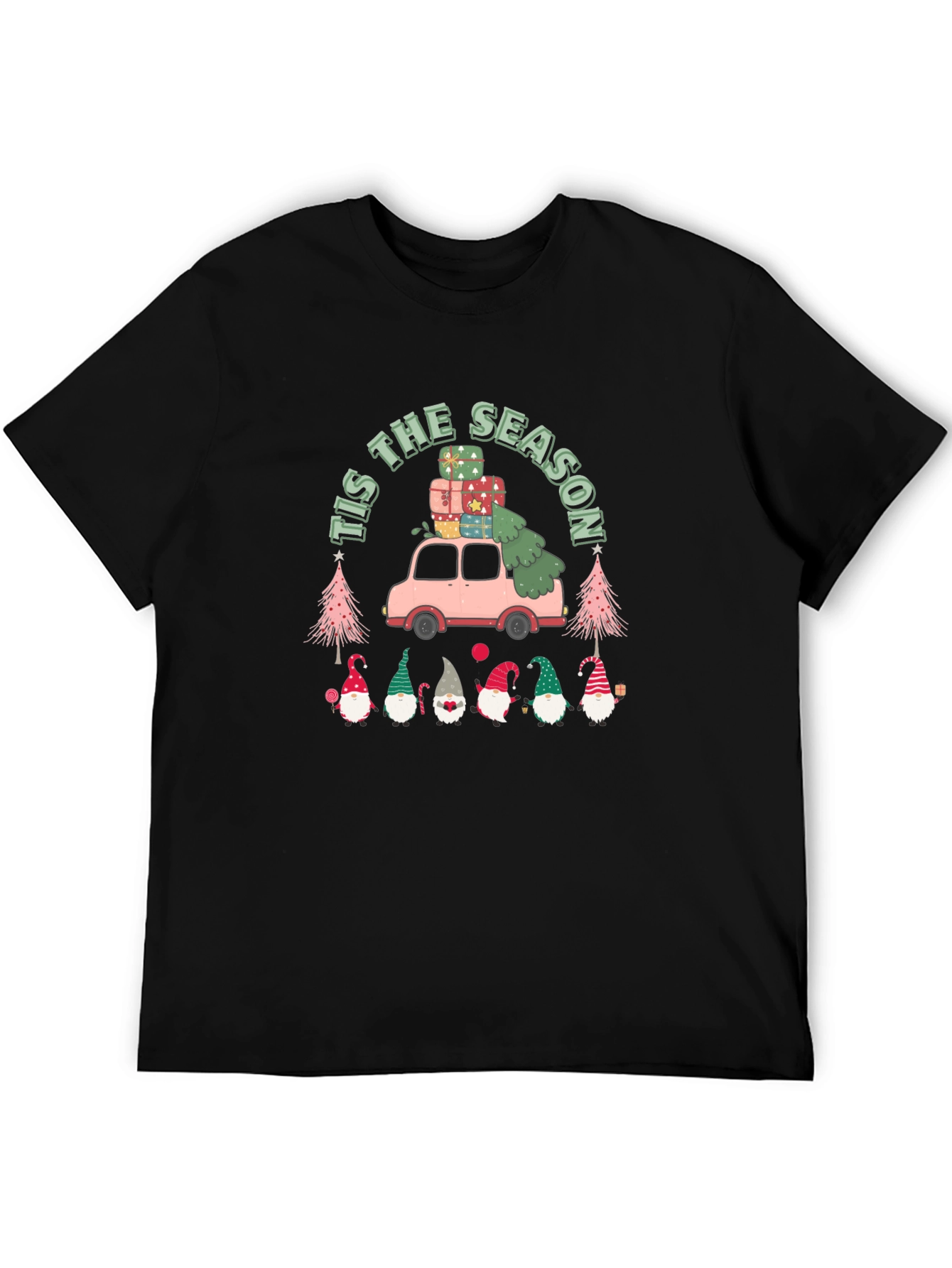 Tis The Season Christmas Gnome Graphic Tee