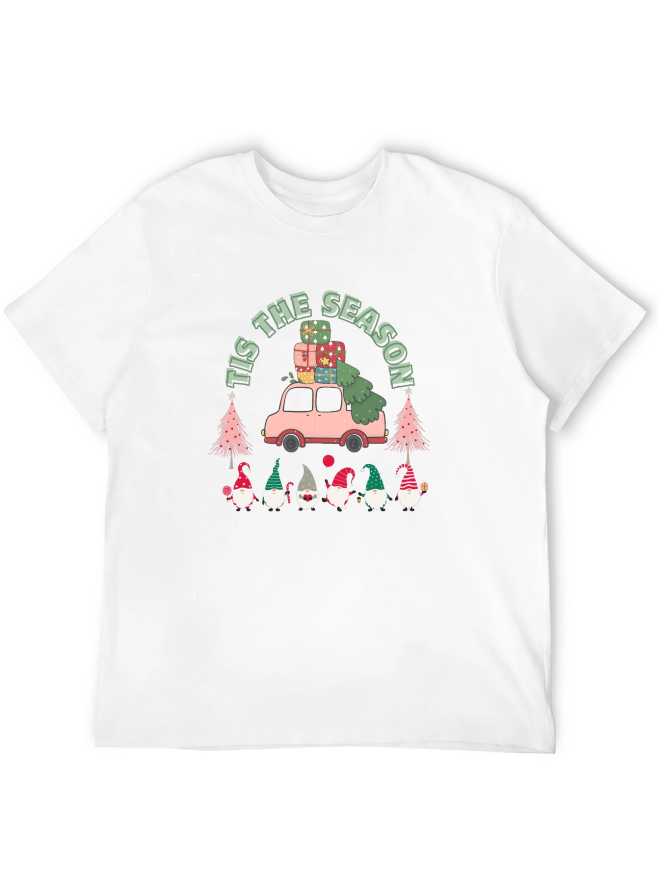 Tis The Season Christmas Gnome Graphic Tee