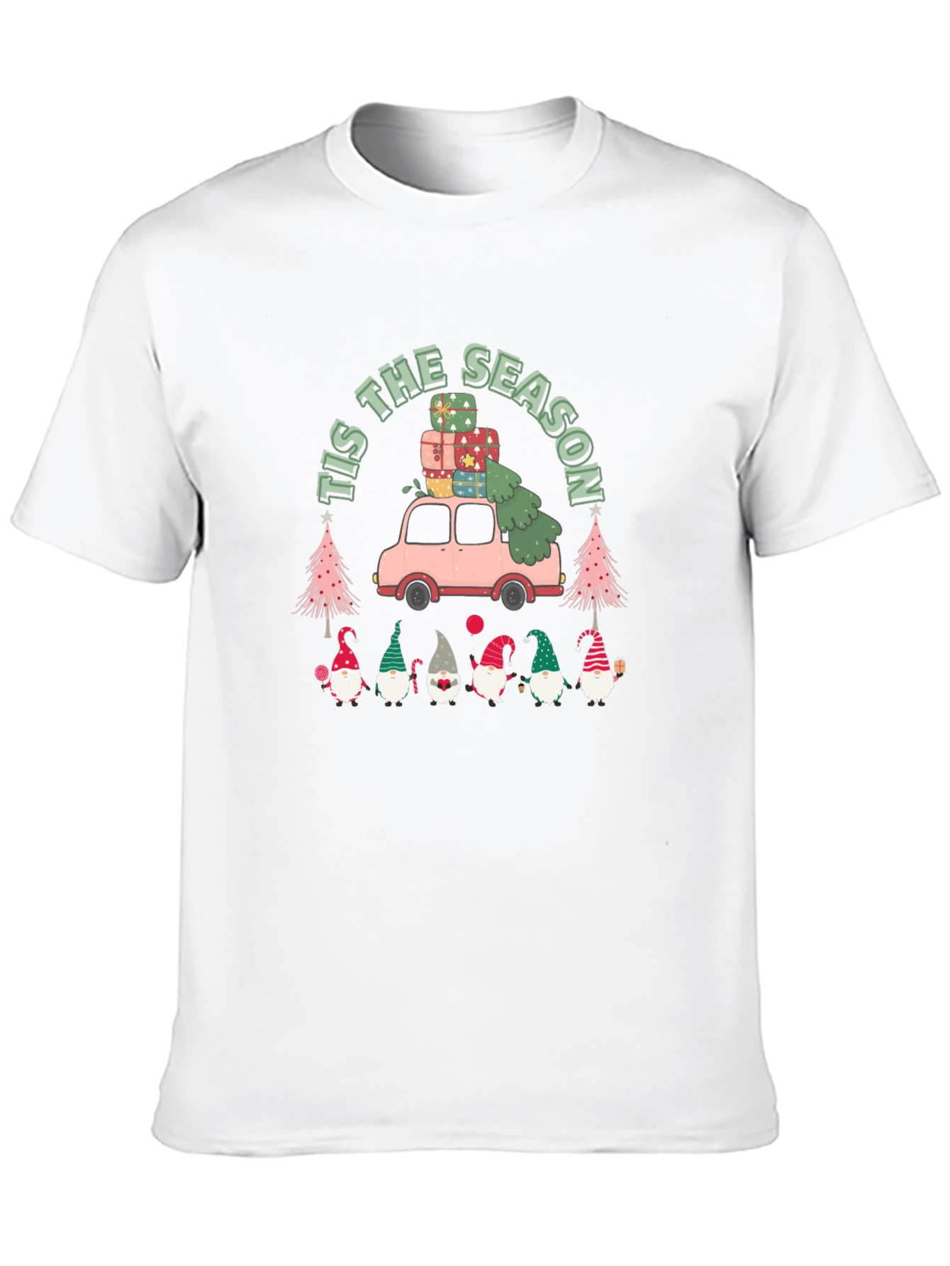 Tis The Season Christmas Gnome Graphic Tee