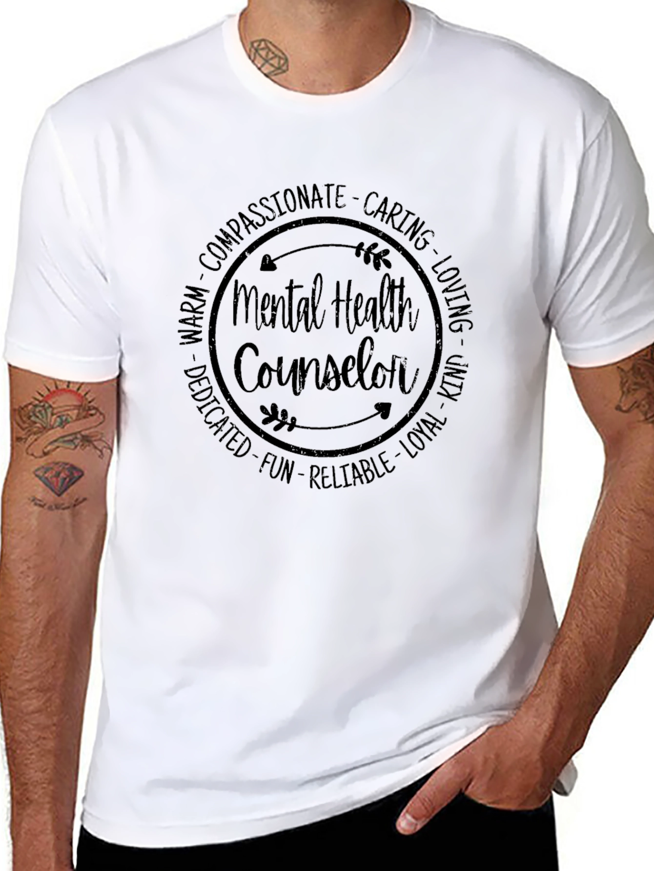Mental Health Counselor T-Shirt: Compassionate Caring & Loving