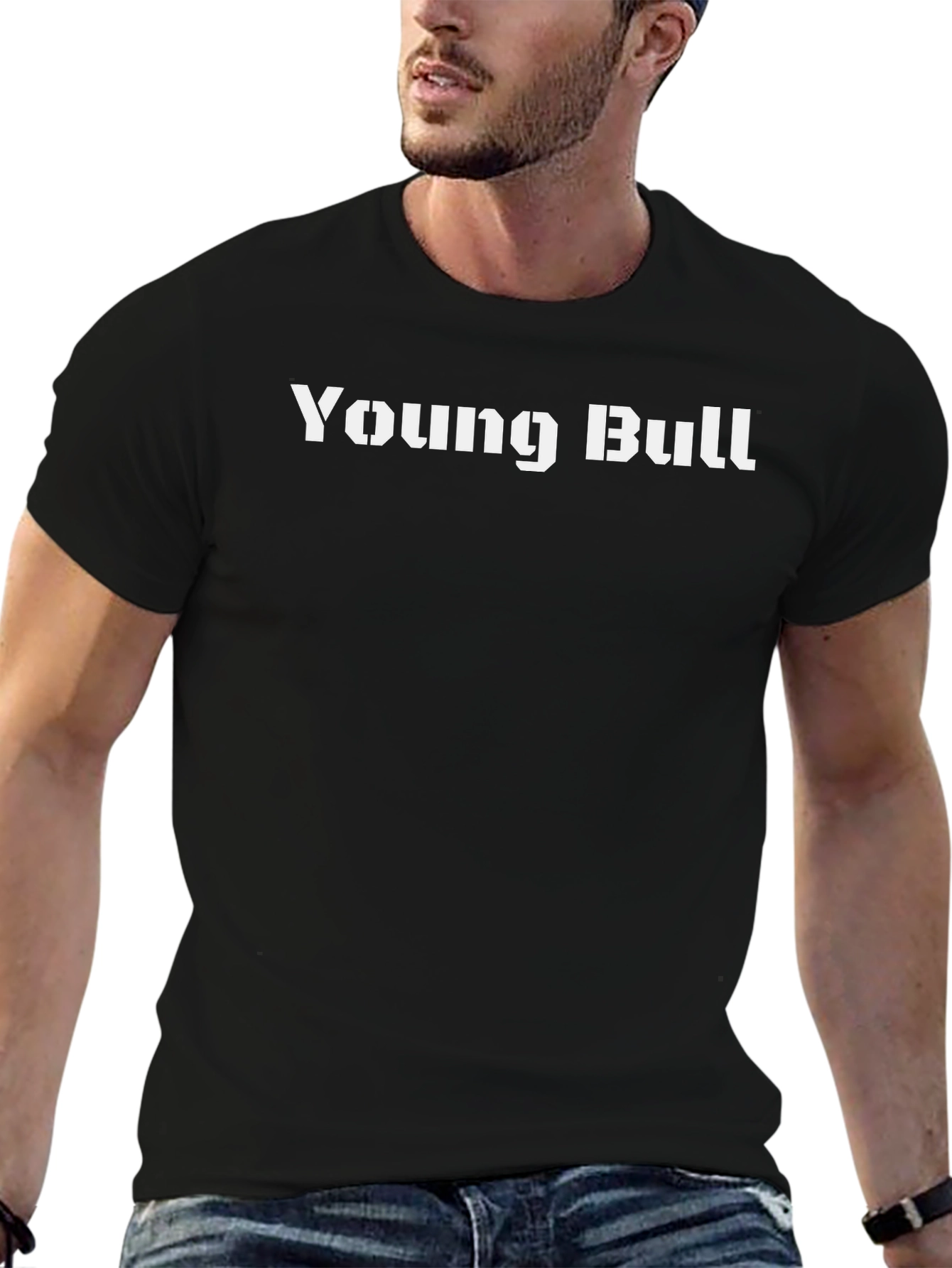 Young Bull Graphic Tee - Mens Crew Neck T-Shirt