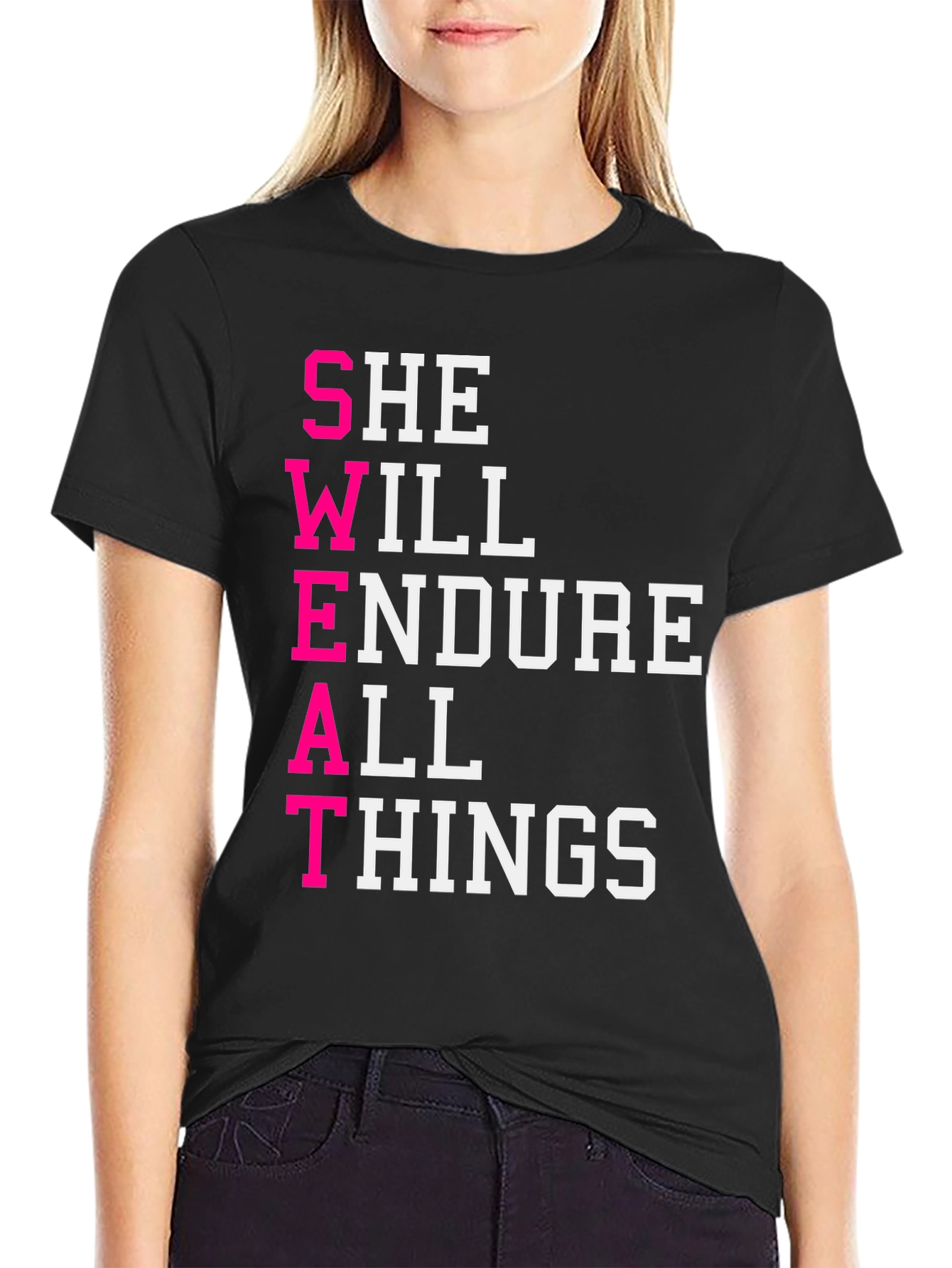 SWEAT Motivational Graphic T-Shirt