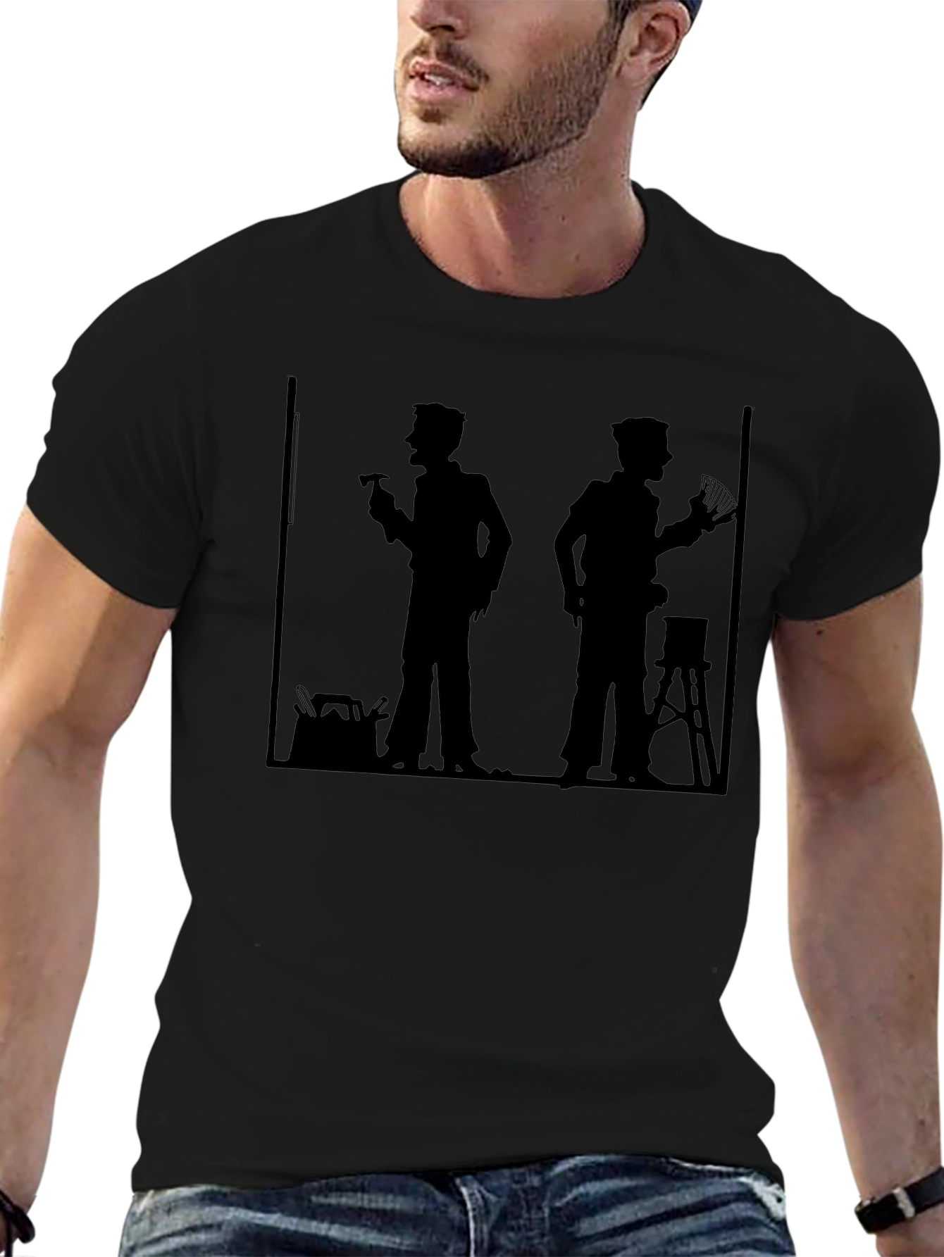 Retro Handyman Silhouette Graphic Tee