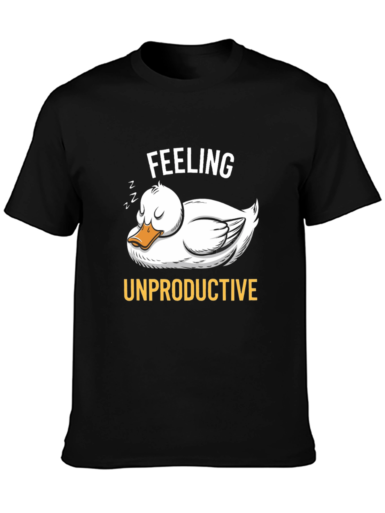 Feeling Unproductive Sleeping Duck Graphic T-Shirt
