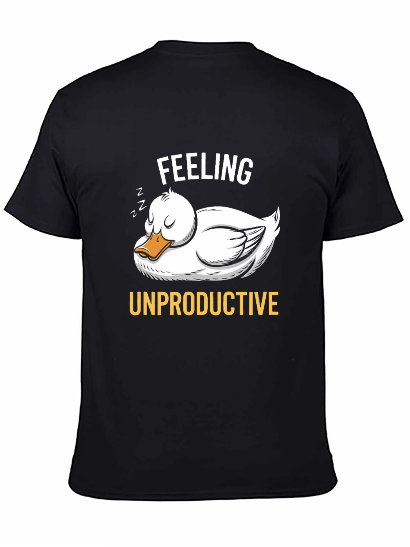 Feeling Unproductive Sleeping Duck Graphic T-Shirt