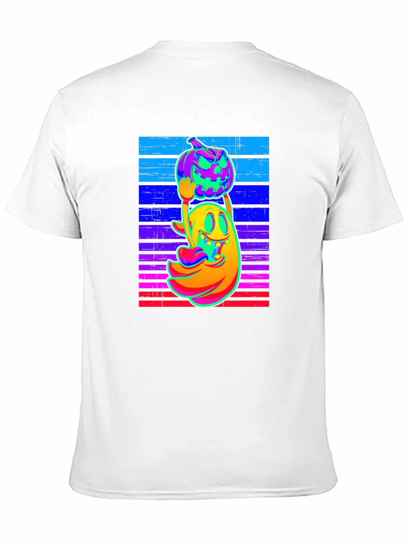 Neon Ghost & Pumpkin Graphic Tee