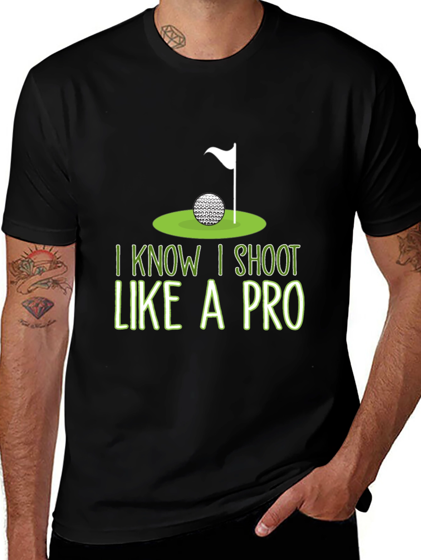 Golf Humor T-Shirt: I Shoot Like A Pro