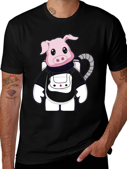 Astronaut Pig Graphic T-Shirt - Unique Style