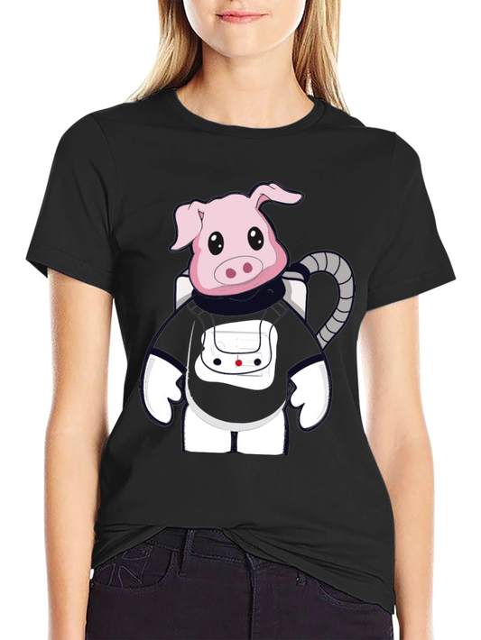 Astronaut Pig Graphic T-Shirt - Unique Style