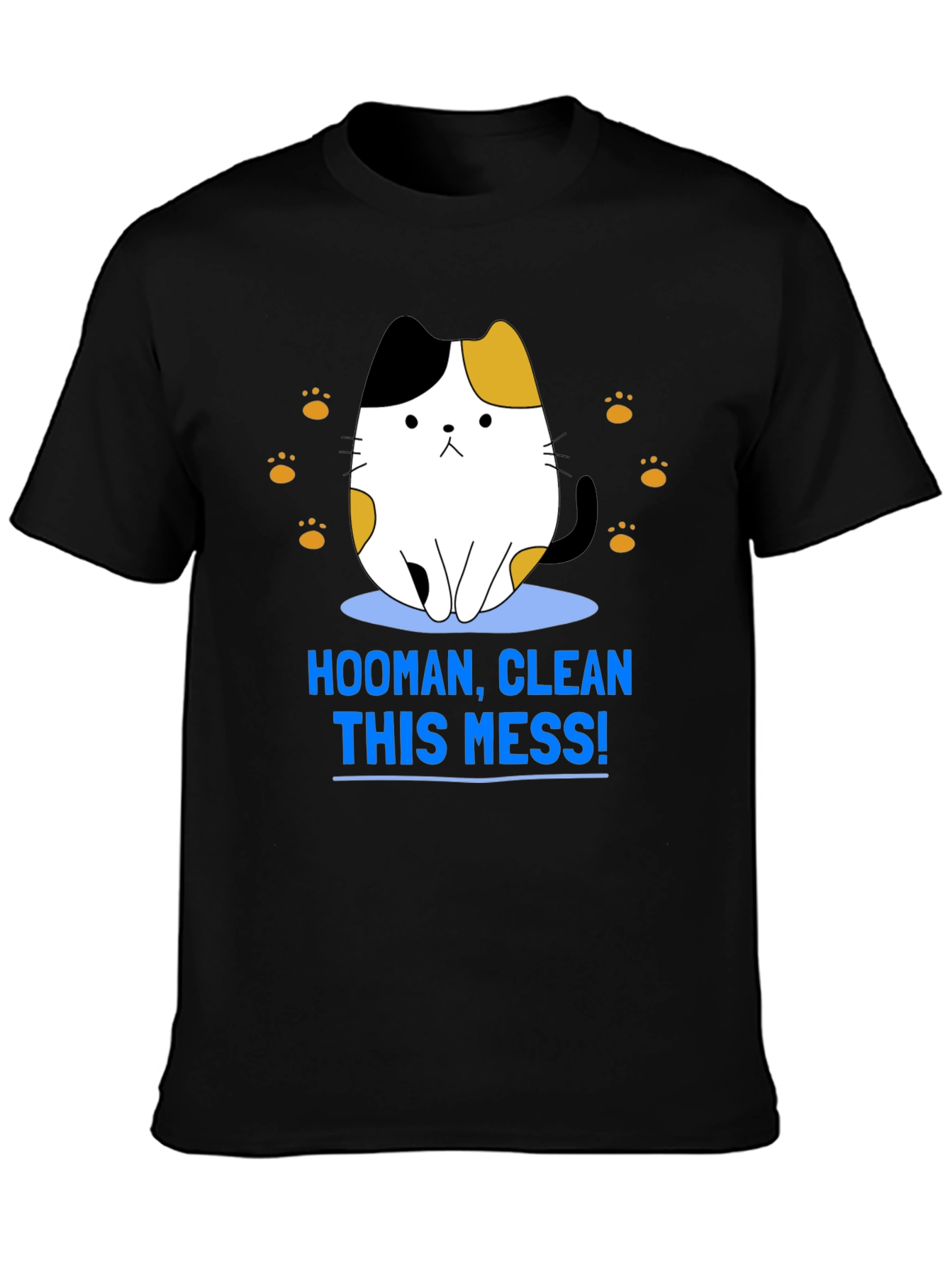 Hooman Clean This Mess Funny Cat T-Shirt