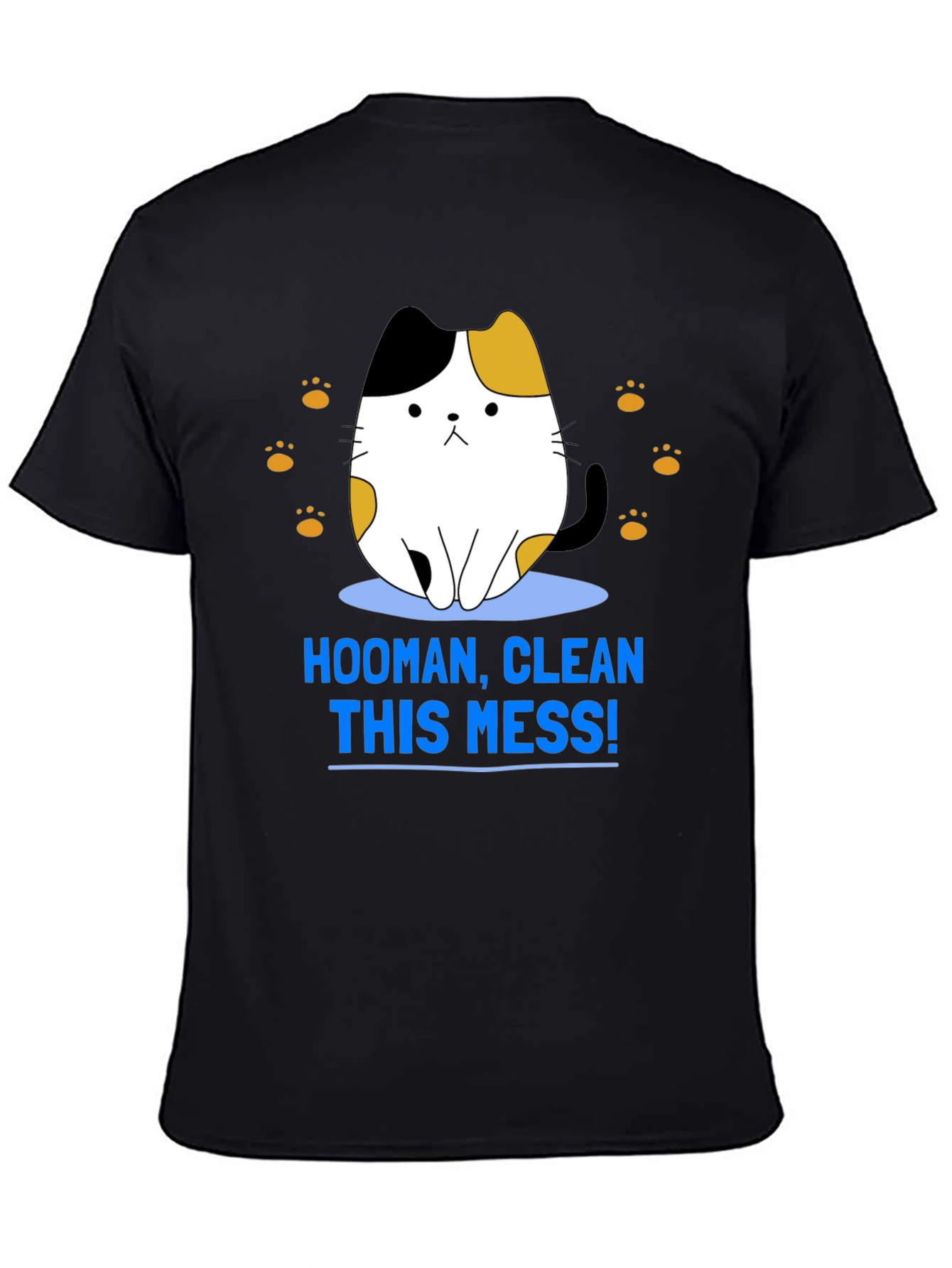 Hooman Clean This Mess Funny Cat T-Shirt