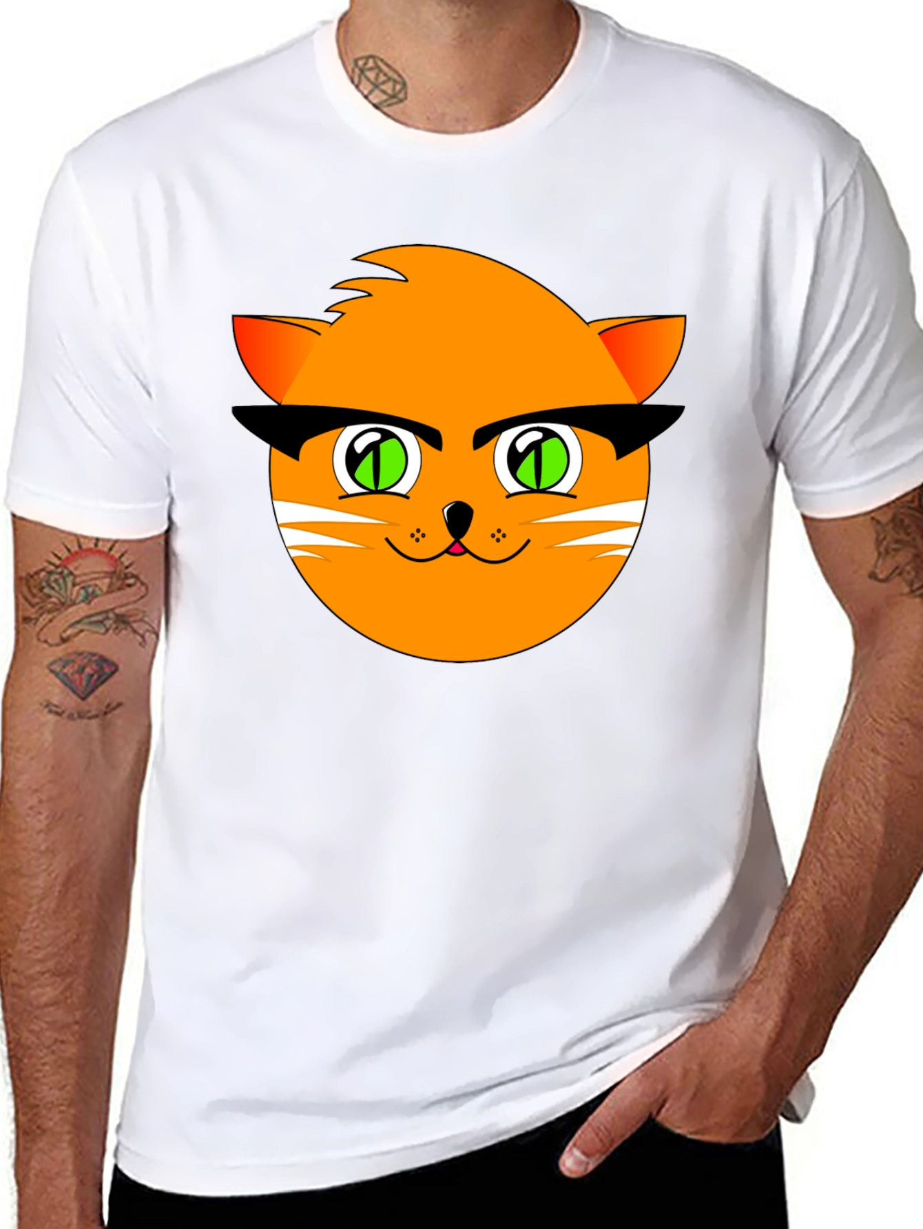 Cool Cat Graphic Black T-Shirt