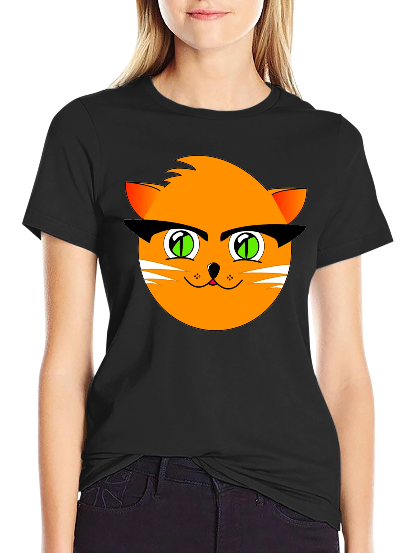 Cool Cat Graphic Black T-Shirt