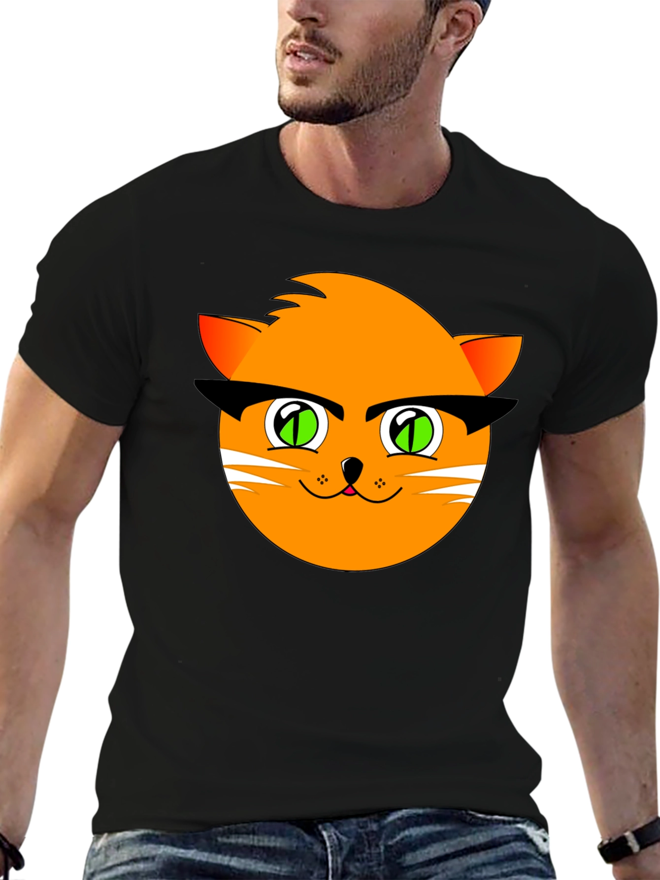 Cool Cat Graphic Black T-Shirt