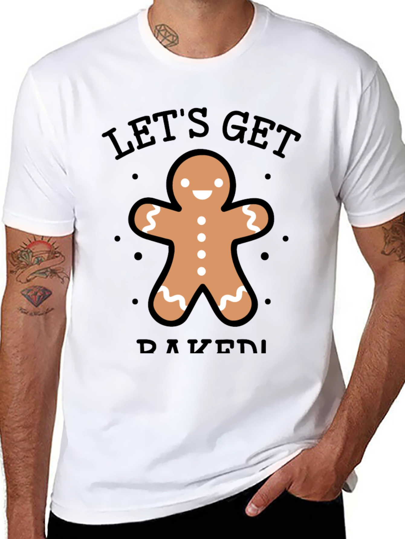 Lets Get Baked Gingerbread Man T-Shirt