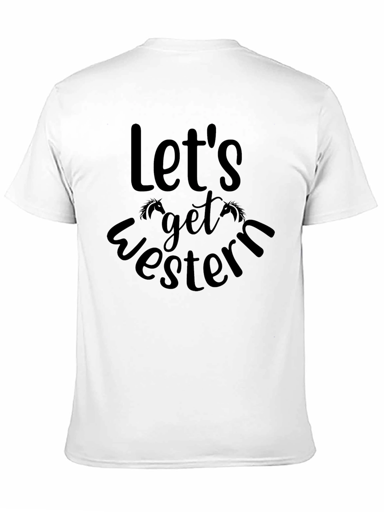 Lets Get Western Graphic Tee - Black Cotton Blend