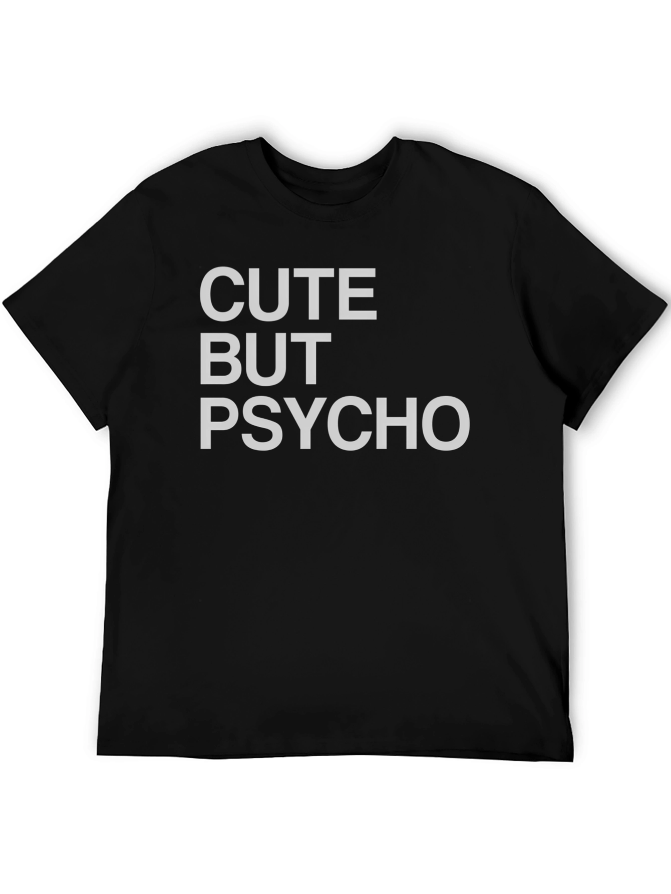 Cute But Psycho Black Graphic T-Shirt