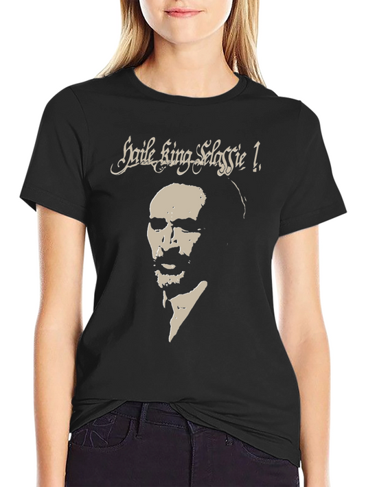 Haile Selassie I Graphic Black T-Shirt