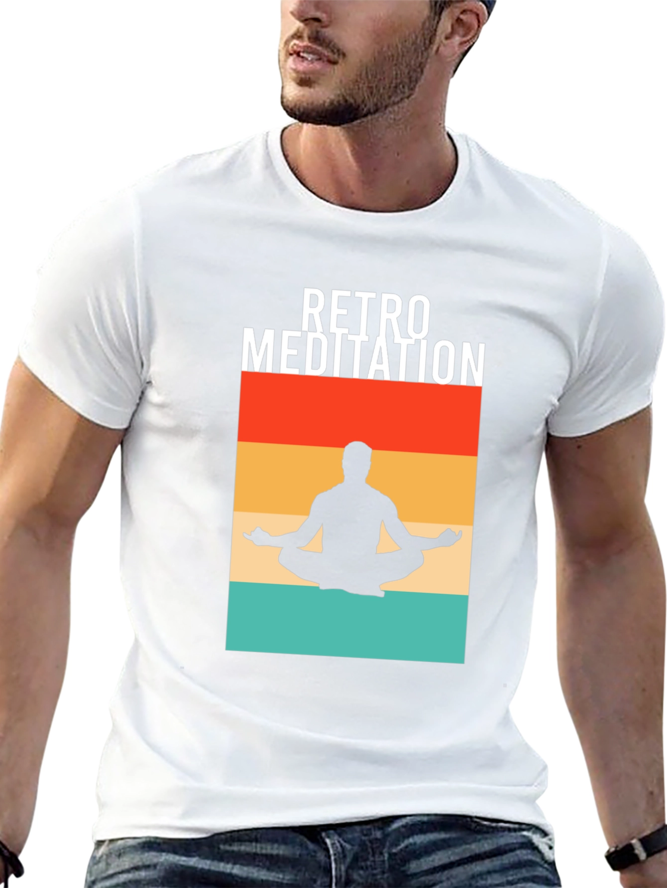 Retro Meditation T-Shirt - Zen Vibes