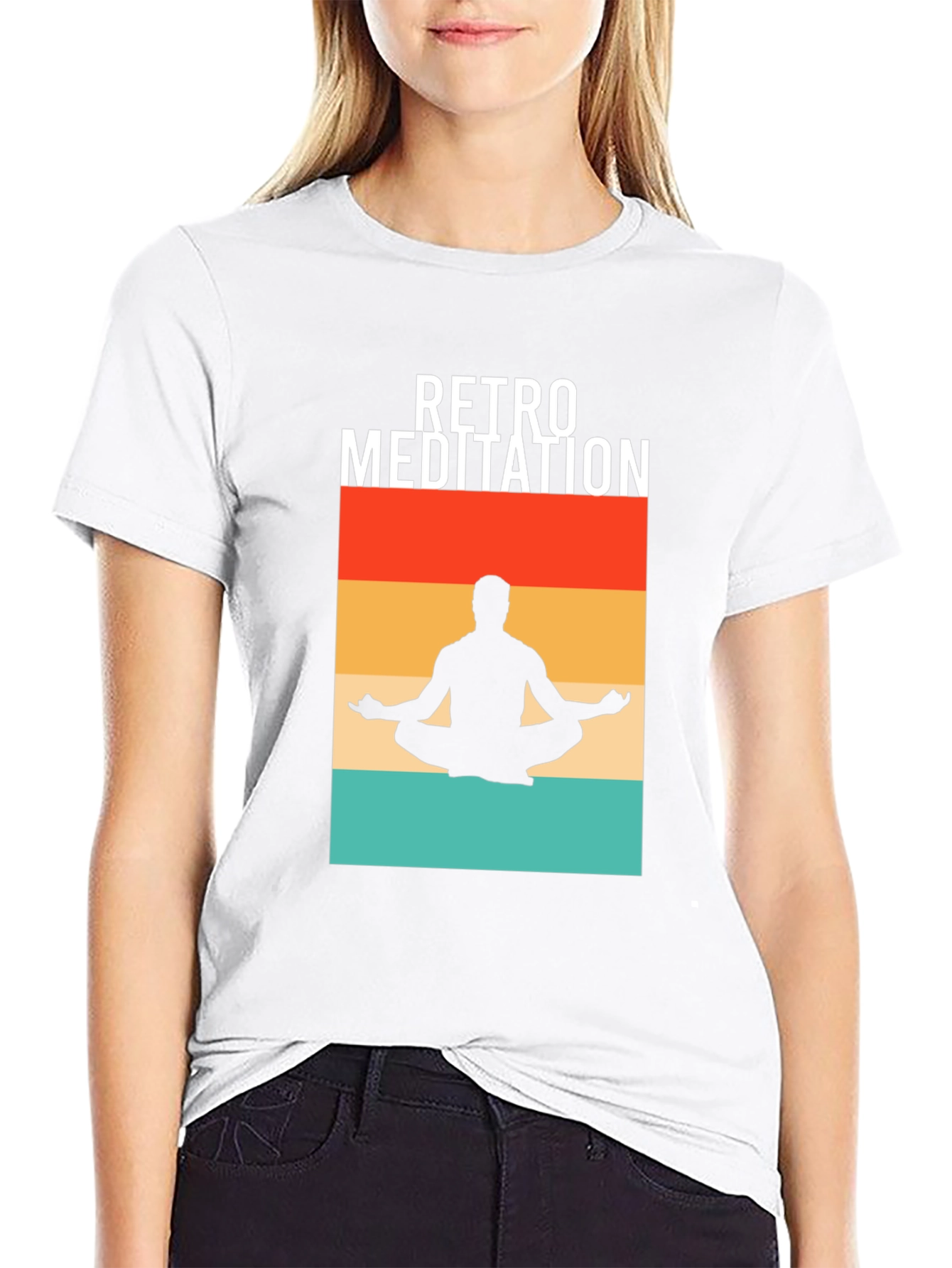 Retro Meditation T-Shirt - Zen Vibes