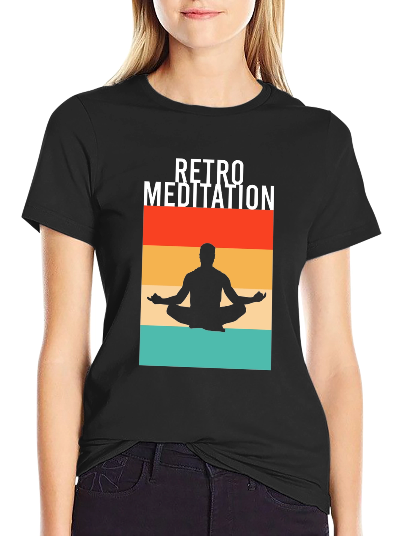 Retro Meditation T-Shirt - Zen Vibes