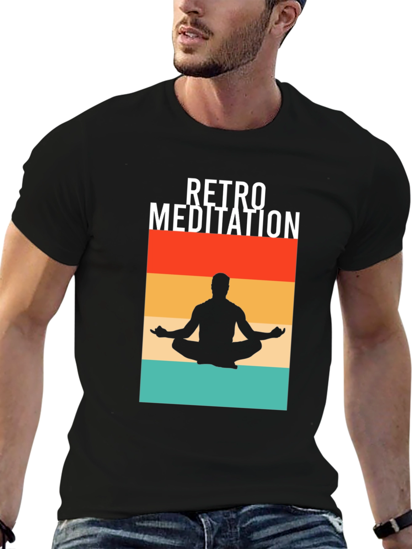 Retro Meditation T-Shirt - Zen Vibes