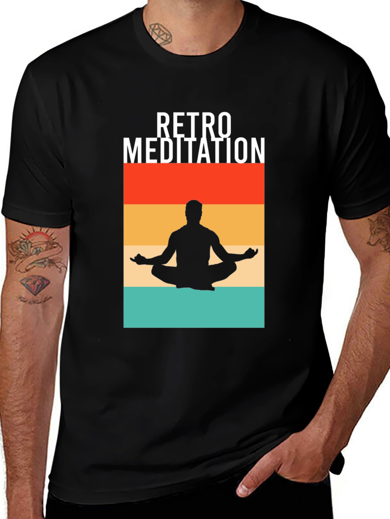 Retro Meditation T-Shirt - Zen Vibes