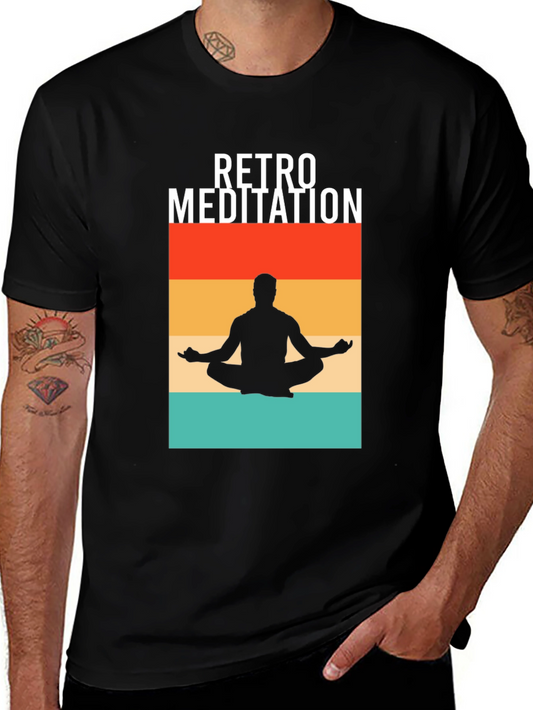Retro Meditation T-Shirt - Zen Vibes