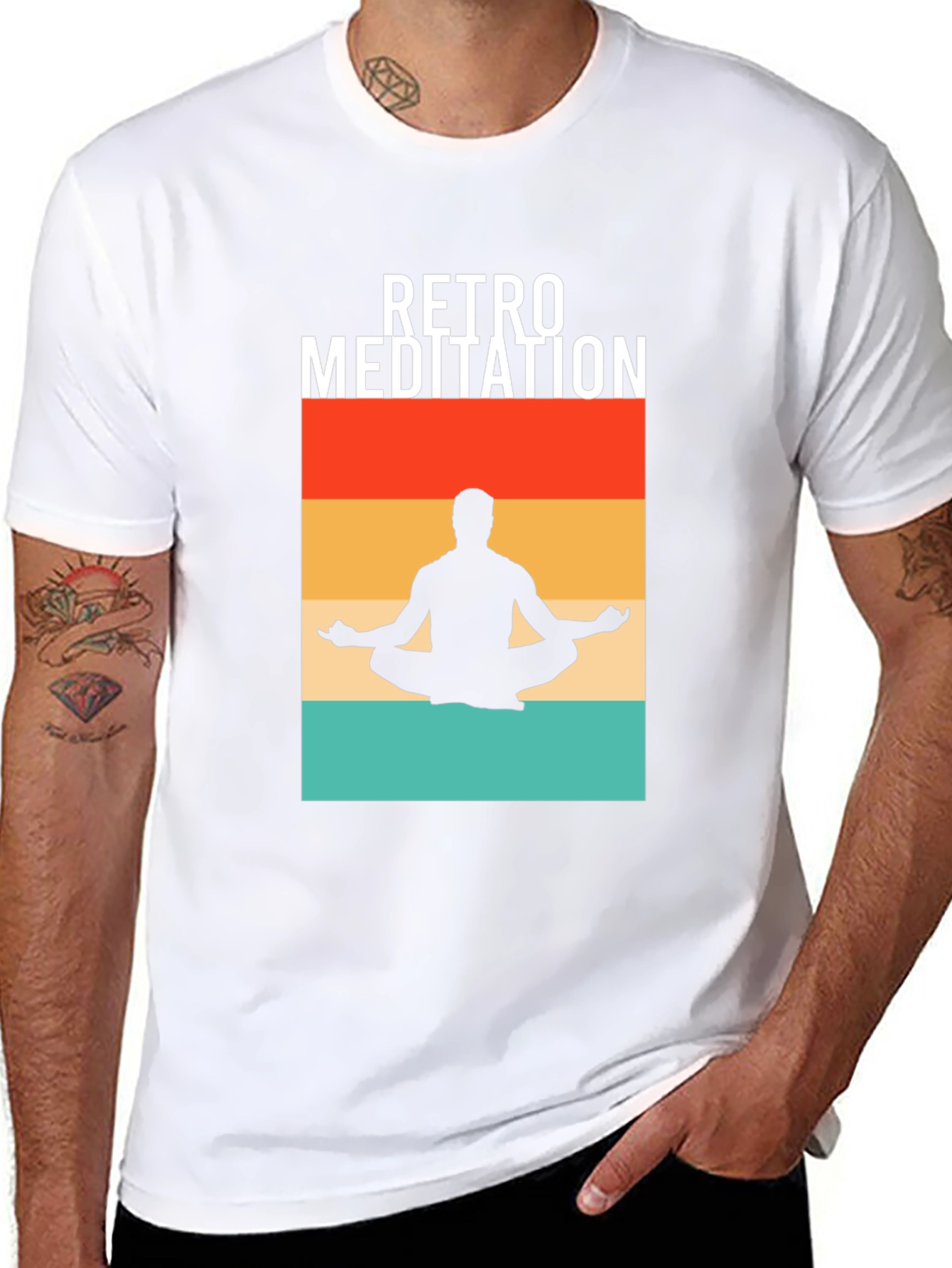 Retro Meditation T-Shirt - Zen Vibes